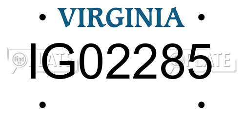 IG02285 Virginia License Plate