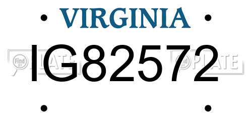 IG82572 Virginia License Plate