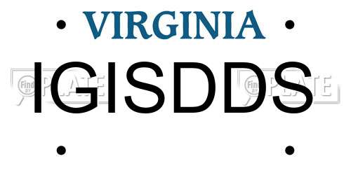 IGISDDS Virginia License Plate