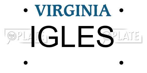 IGLES Virginia License Plate