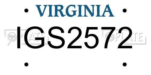 IGS2572 Virginia License Plate