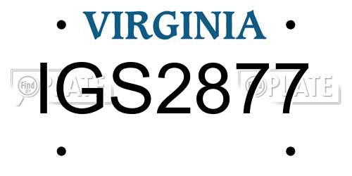 IGS2877 Virginia License Plate