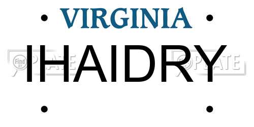 IHAIDRY Virginia License Plate