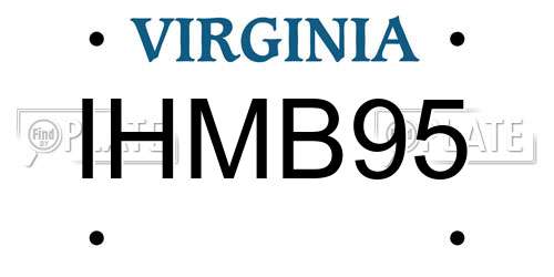 IHMB95 Virginia License Plate