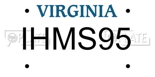 IHMS95 Virginia License Plate