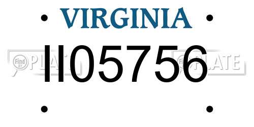 II05756 Virginia License Plate