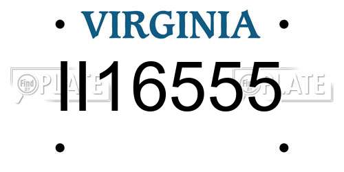 II16555 Virginia License Plate