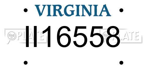 II16558 Virginia License Plate