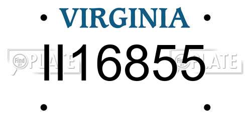 II16855 Virginia License Plate