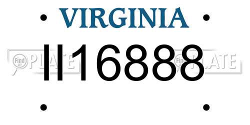 II16888 Virginia License Plate