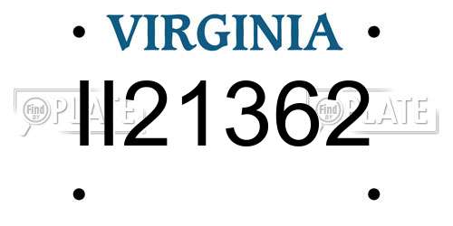 II21362 Virginia License Plate