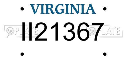 II21367 Virginia License Plate