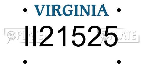 II21525 Virginia License Plate