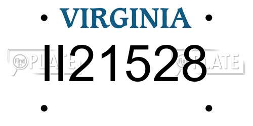 II21528 Virginia License Plate
