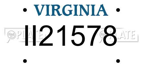 II21578 Virginia License Plate