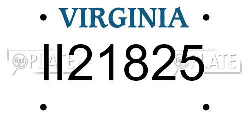 II21825 Virginia License Plate