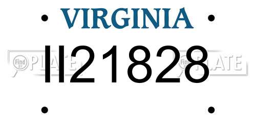 II21828 Virginia License Plate