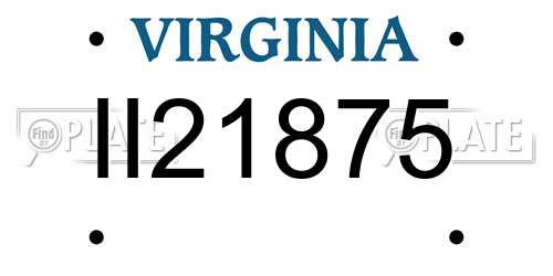 II21875 Virginia License Plate