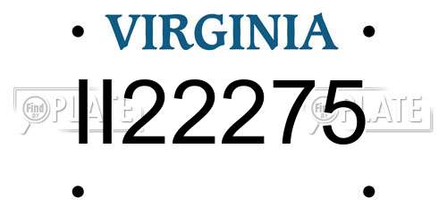 II22275 Virginia License Plate