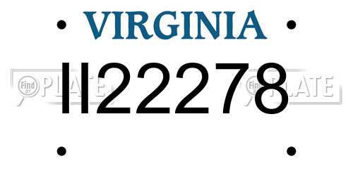 II22278 Virginia License Plate