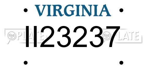 II23237 Virginia License Plate