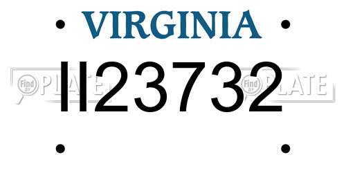 II23732 Virginia License Plate