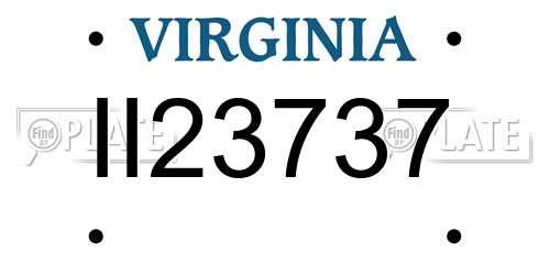 II23737 Virginia License Plate