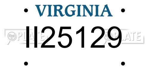 II25129 Virginia License Plate