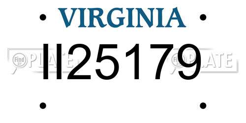 II25179 Virginia License Plate