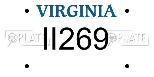 II269 Virginia License Plate