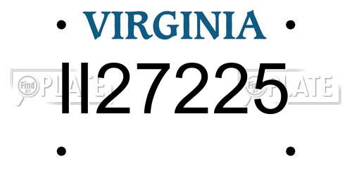 II27225 Virginia License Plate