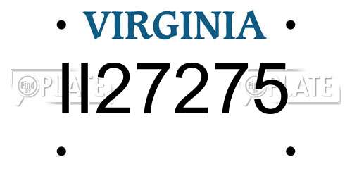 II27275 Virginia License Plate