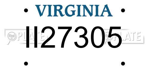 II27305 Virginia License Plate