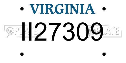 II27309 Virginia License Plate