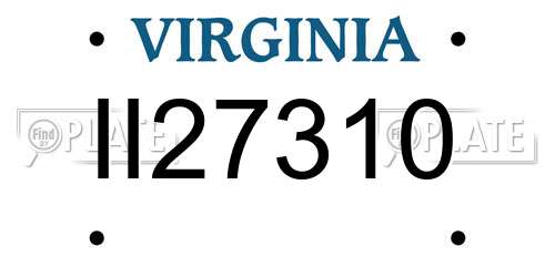 II27310 Virginia License Plate