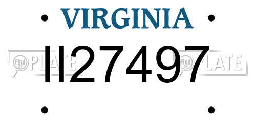 II27497 Virginia License Plate