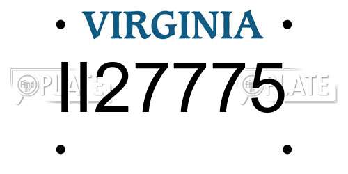 II27775 Virginia License Plate