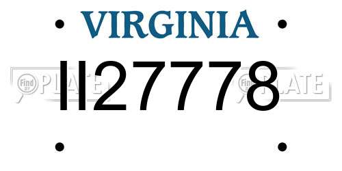 II27778 Virginia License Plate