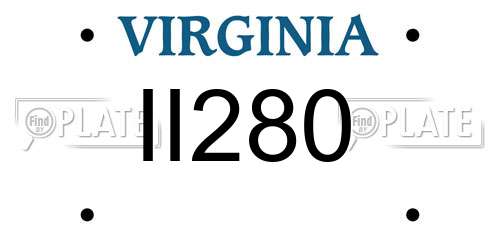 II280 Virginia License Plate