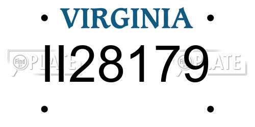 II28179 Virginia License Plate