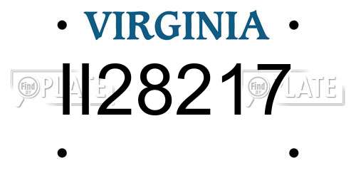 II28217 Virginia License Plate