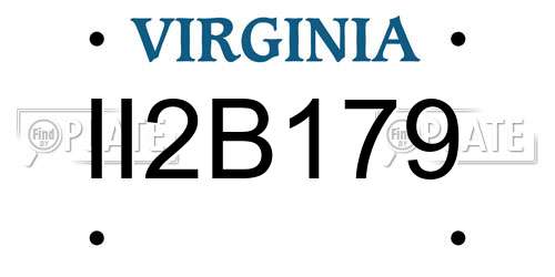 II2B179 Virginia License Plate