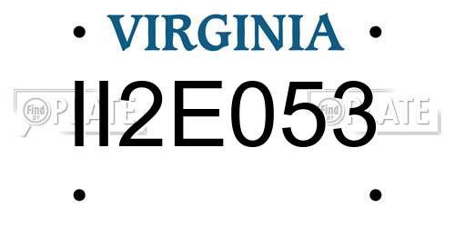 II2E053 Virginia License Plate