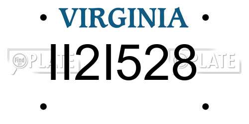 II2I528 Virginia License Plate
