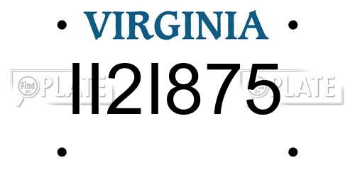 II2I875 Virginia License Plate