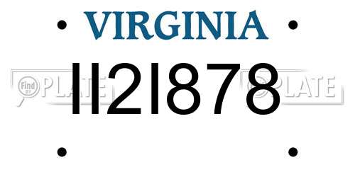 II2I878 Virginia License Plate