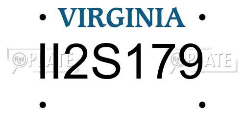 II2S179 Virginia License Plate