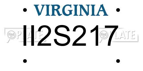 II2S217 Virginia License Plate