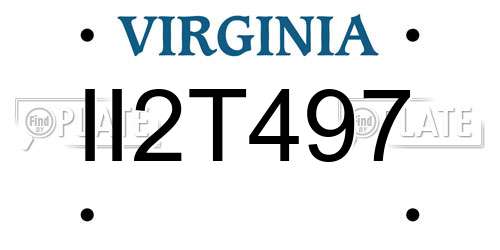 II2T497 Virginia License Plate