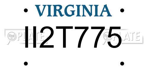 II2T775 Virginia License Plate